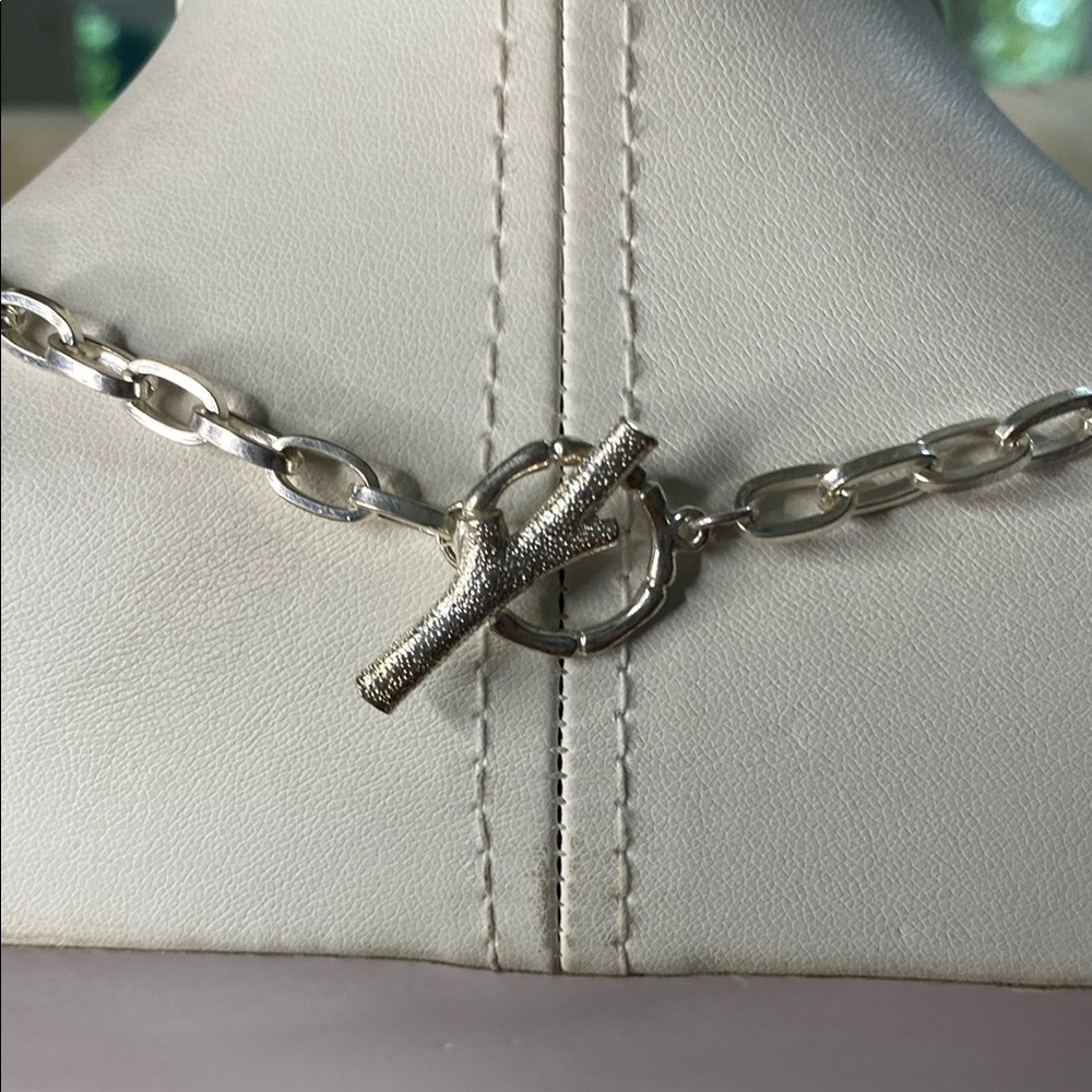 5 for $15 Silver Necklace with Crystal Glass Pendant - Picture 3 of 4